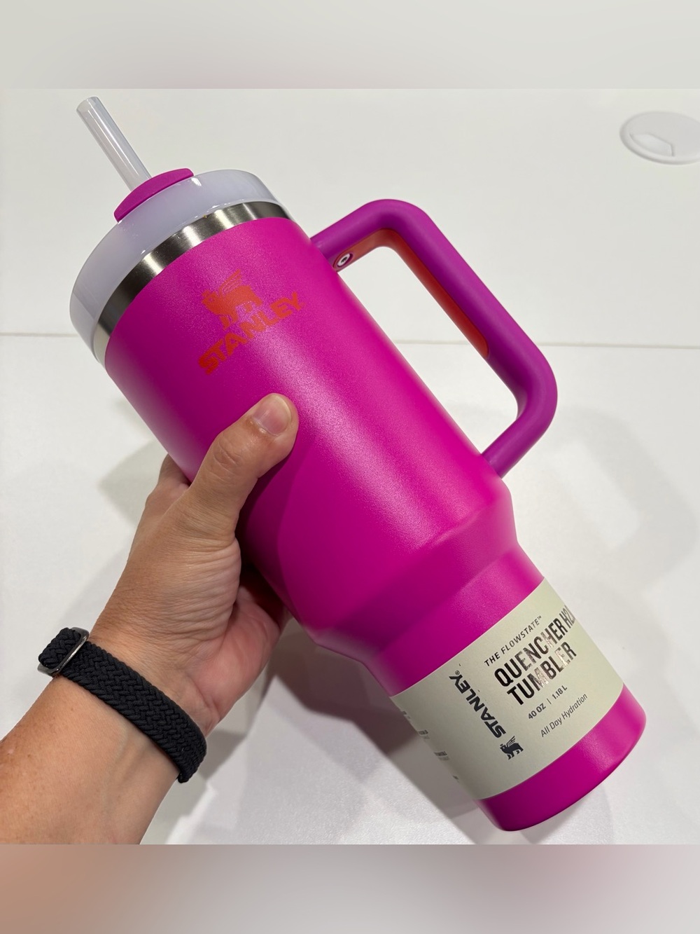 Stanley Vivid Violet The Flowstate Quencher H2.O Tumbler 40 oz., NWT Pink Purple - Picture 3 of 10